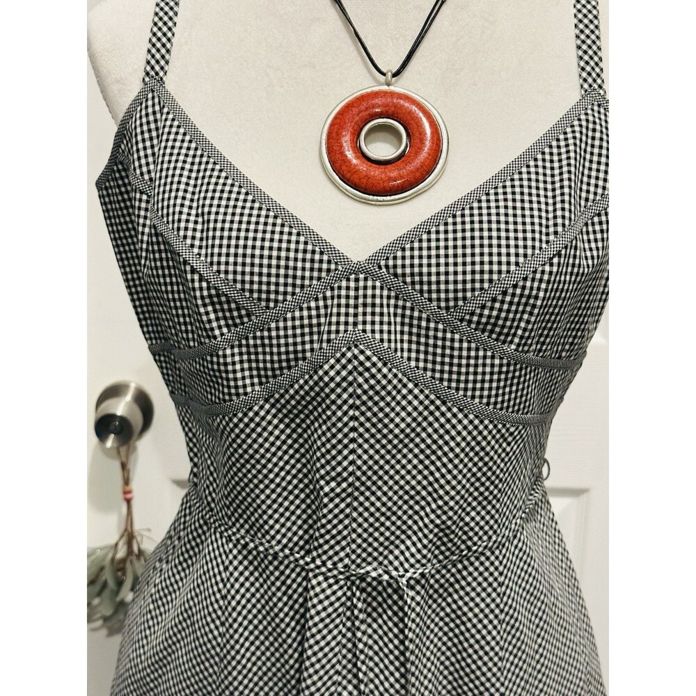 NEW Gingham Cottage-core Milkmaid Fairy Coquette Midi Cocktail Party Dress
